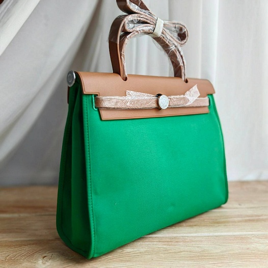 Женская сумка Hermes HerBag 30x25 см - Green   