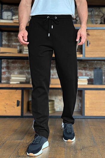 Чёрные спортивные штаны Moncler striped logo   