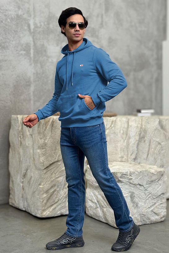 Мужское худи Tommy Hilfiger синего цвета