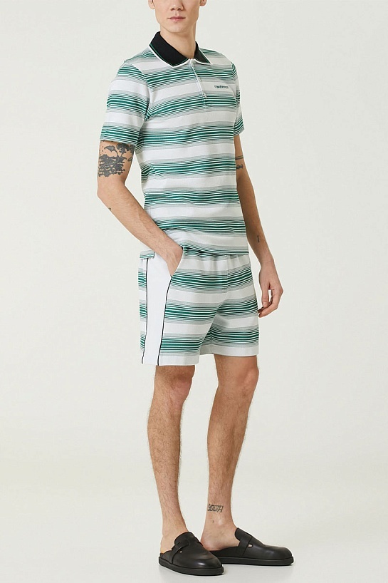 Вязаное поло Casablanca gradient stripe