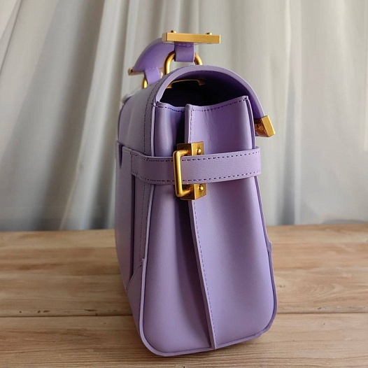Женская кожаная сумка Balmain B-Buzz 23x21x11 см - Purple   