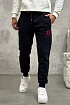 Чёрные спортивные штаны Armani Exchange red embroidery