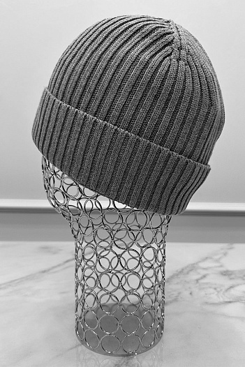 Серая шапка Calvin Klein logo-patch   