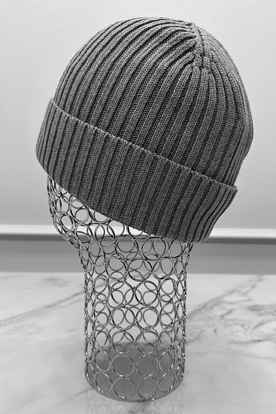 Серая шапка Calvin Klein logo-patch