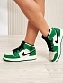 Женские кроссовки Nike Dunk High -  White / Green
