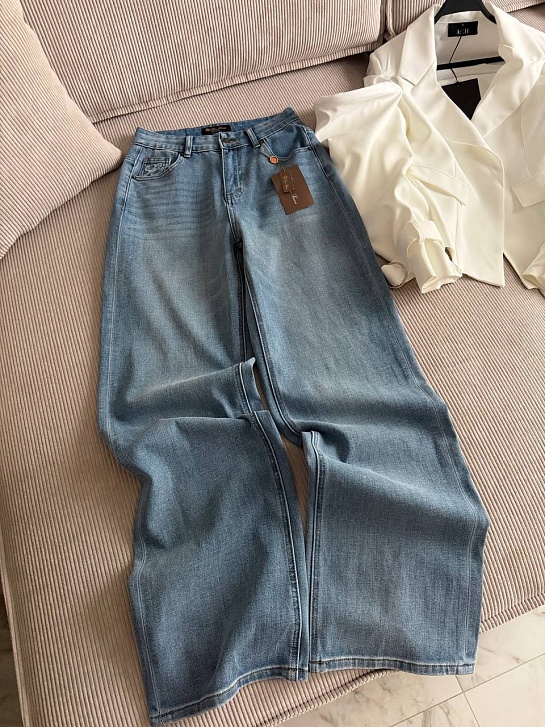 Женские синие джинсы Loro Piana premium
