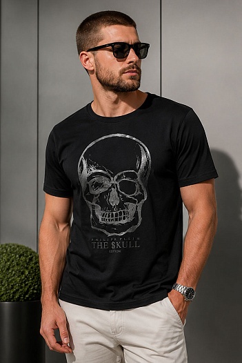 Футболка чёрного цвета Philipp Plein The Skull   