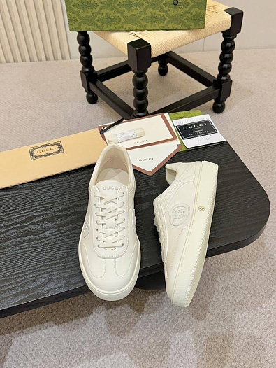 Мужские кроссовки Gucci G75 - White   