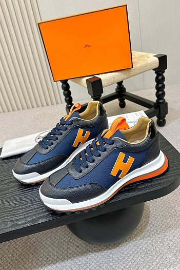 Мужские комбинированные кроссовки Hermes   