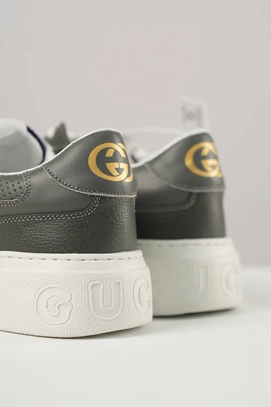 Комбинированные кроссовки Gucci Interlocking G - Grey / Blue