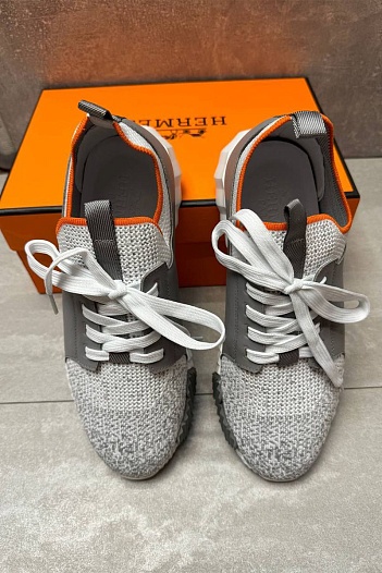 Мужские комбинированные кроссовки Hermes Depart - Grey   