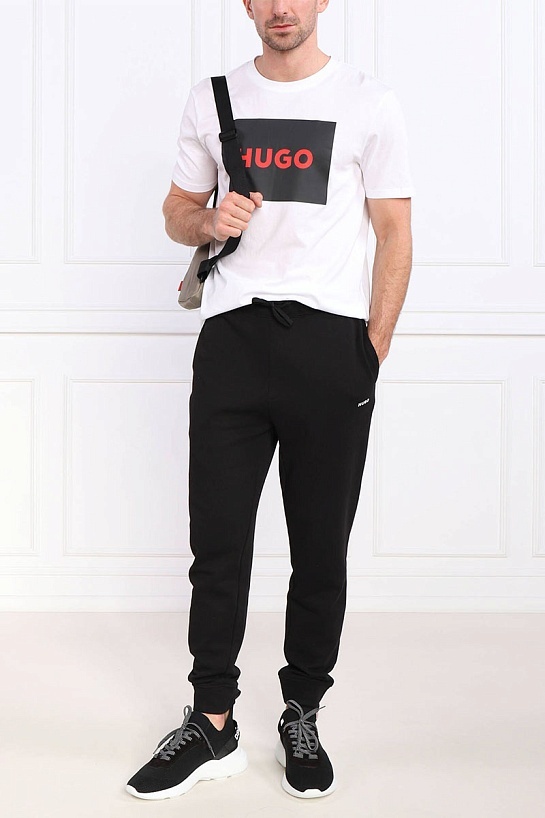 Белая футболка Hugo Boss logo-print