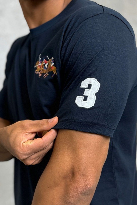 Мужская тёмно-синяя футболка Роlо Ralрh Lаurеn Match Club