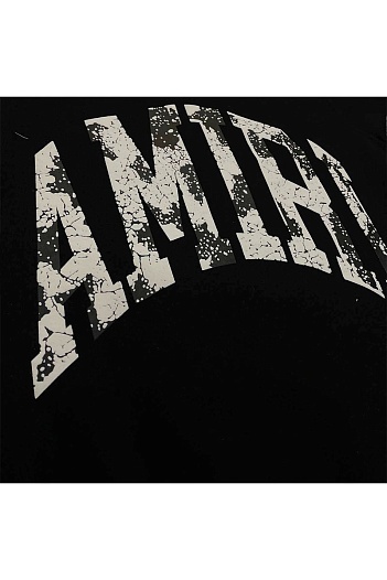 Мужской чёрный свитшот Amiri Collegiate logo-print   