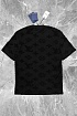 Чёрная оверсайз футболка Louis Vuitton Monogram All-over