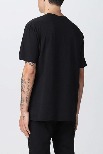 Футболка чёрного цвета Balmain Paris logo-print   