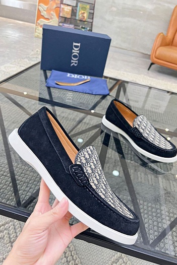 Мужские замшевые лоферы Dior   