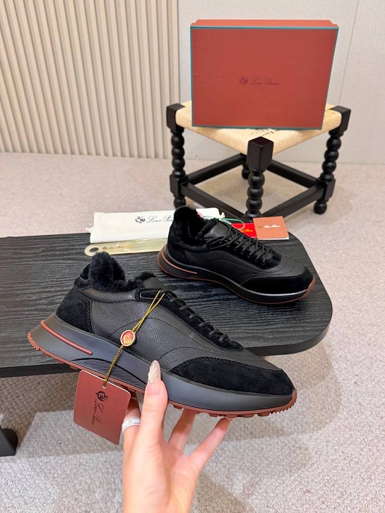 Кроссовки с мехом Loro Piana Week End Walk Evo premium