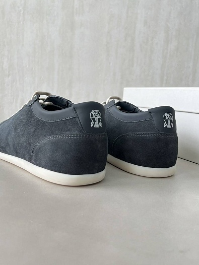 Замшевые кроссовки Brunello Cucinelli Premium - Grey   