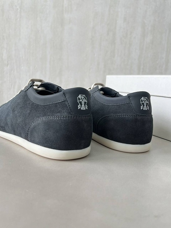 Замшевые кроссовки Brunello Cucinelli Premium - Grey