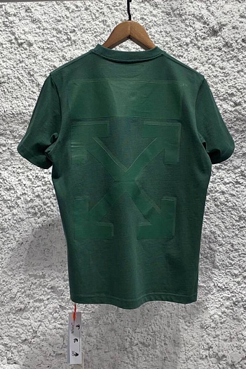 Зелёная оверсайз футболка Off-White Arrows-motif   