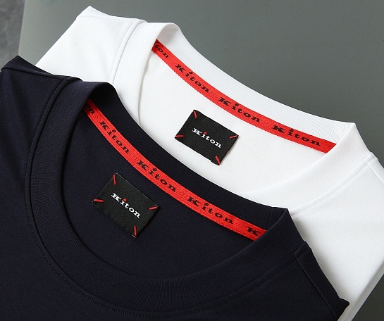 Мужская белая футболка Kiton premium