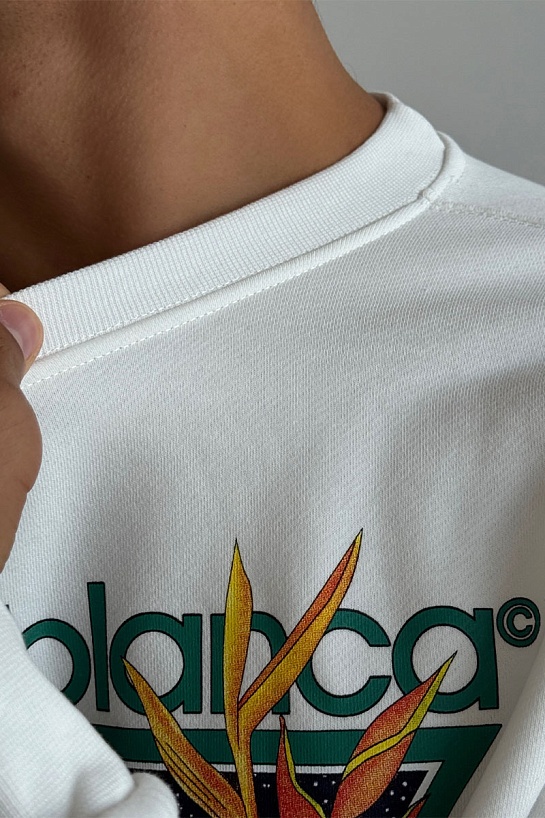 Белый свитшот Casablanca tennis club