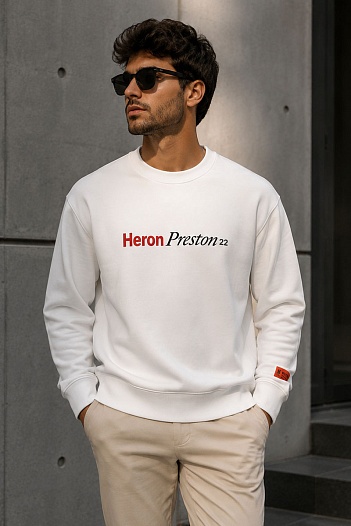 Мужской белый свитшот Heron Preston Multi Heron Censored   