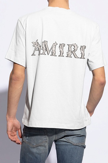 Мужская белая футболка Amiri Baroque   