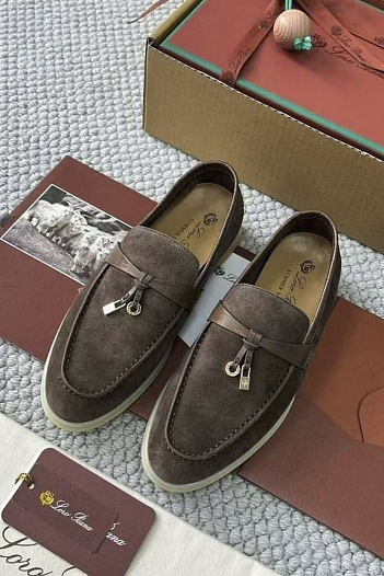 Женские лоферы Loro Piana Summer Charms Walk premium - Brown   