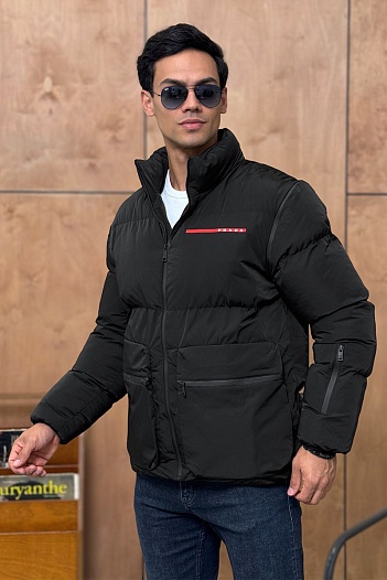 Мужская куртка со съёмными рукавами Prada Linea Rossa   