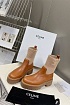 Женские комбинированные сапоги Celine Premium - Brown