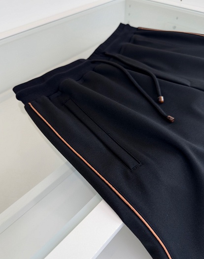 Мужские чёрные шорты Brunello Cucinelli Premium   