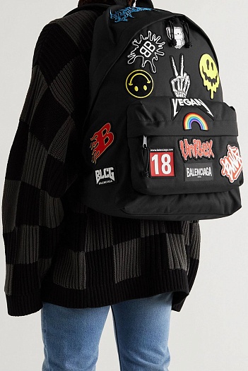 Текстильный рюкзак Balenciaga Explorer Animation 42x32 см   