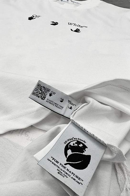 Белая оверсайз футболка Off-White Flash Date Camera