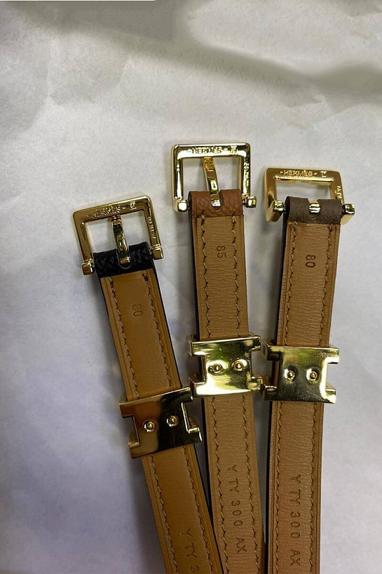 Кожаный ремень Hermes (3 расцветки)