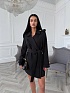 Женское чёрное пальто Schiaparelli premium