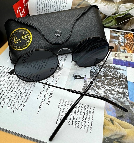 Солнцезащитные очки Ray-Ban Oval Metal - Black