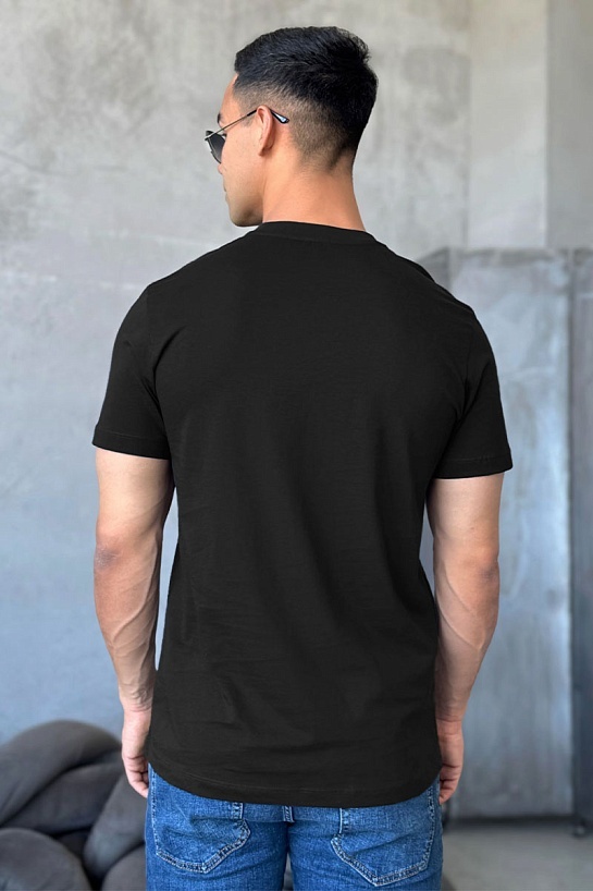 Мужская чёрная футболка Emporio Armani 7