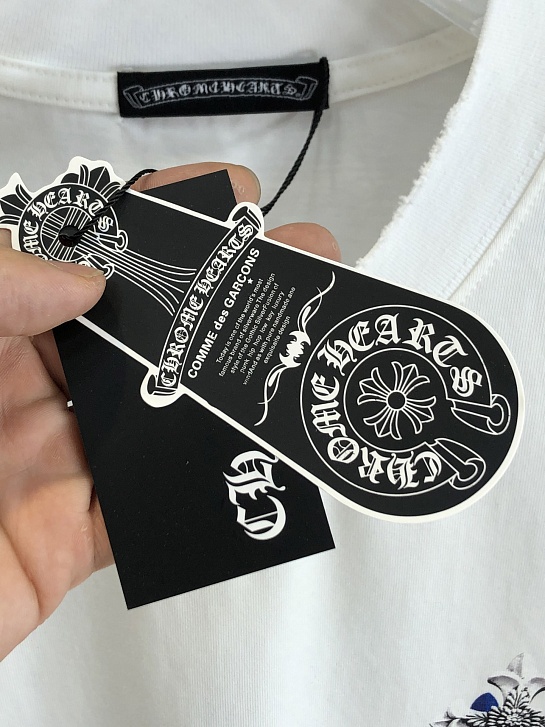 Белая оверсайз футболка Chrome Hearts Premium