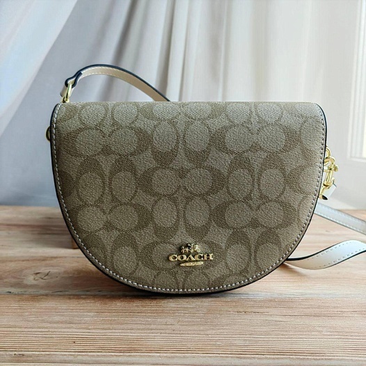 Кожаная сумка Coach 19x14 см   