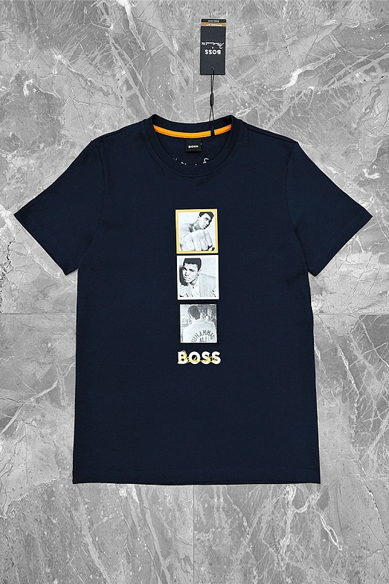 Тёмно-синяя футболка Hugo Boss Muhammad Ali
