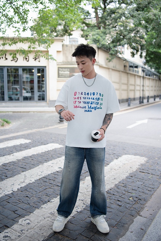 Белая оверсайз футболка Maison Margiela Premium