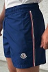 Мужские тёмно-синие шорты Moncler logo-patch