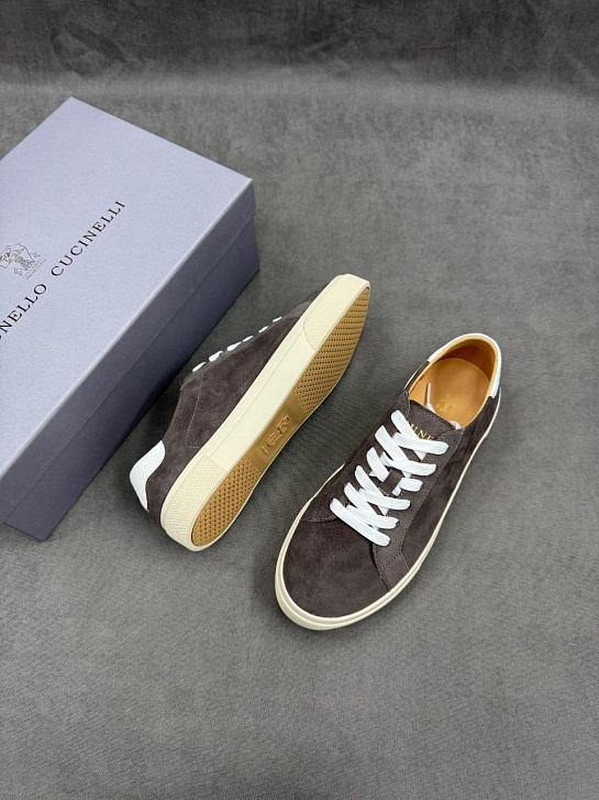 Мужские замшевые кроссовки Brunello Cucinelli