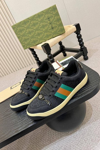 Комбинированные кроссовки Gucci GG Screener - Black   