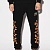 Мужские чёрные штаны Amiri Bones logo-print
