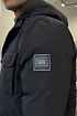 Мужская чёрная парка Burberry London England logo-plaque