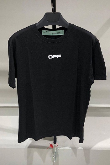 Чёрная оверсайз футболка Off-White "Cabin Baggage"   
