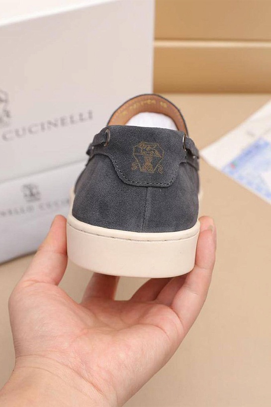 Мужские замшевые лоферы Brunello Cucinelli
